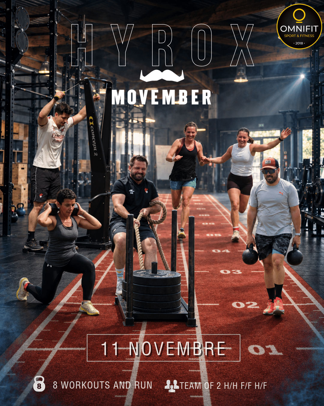 HYROX Movember Omnifit le 11 novembre